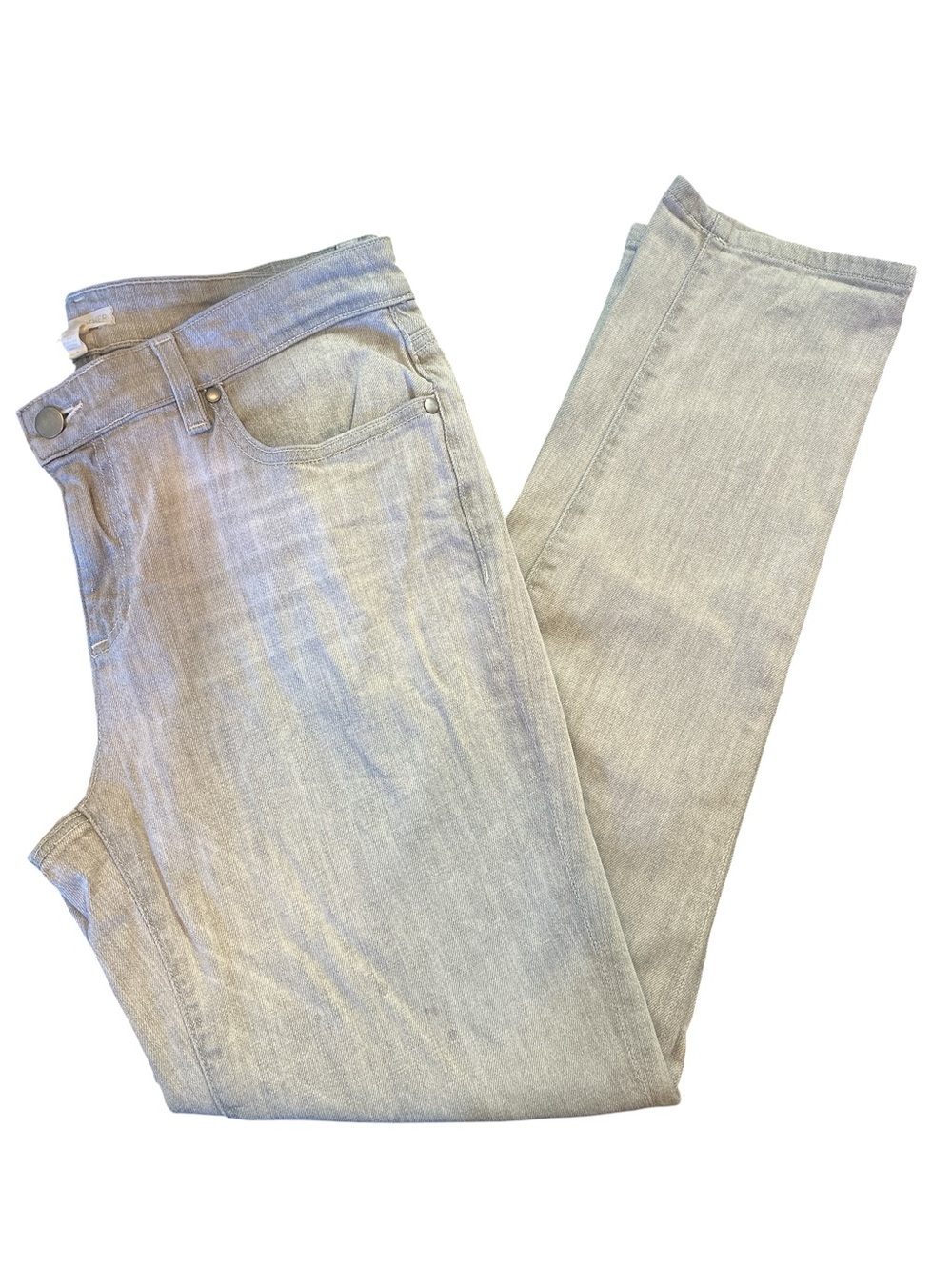 Eileen Fisher Light Gray Straight-Leg Jeans